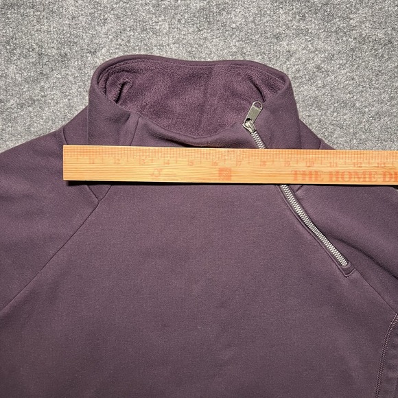 Athleta Size Small Athleisure Zipper Stretch Outdoor Sweater Purple Long Sleeve - Picture 7 of 11